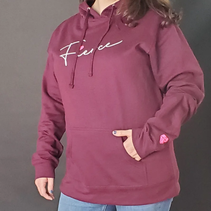Fierce Pullover Hoodie Ruffle Neck Pullover