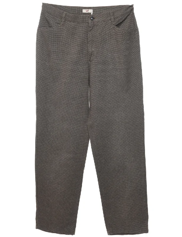 Lee Tapered Patterned Trousers - W34 L32 Trousers Velvet Soft
