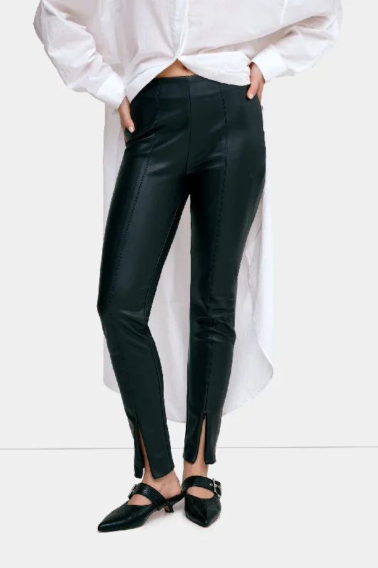 Tremont Vegan Leggings Stylish Side-Stripe Leggings