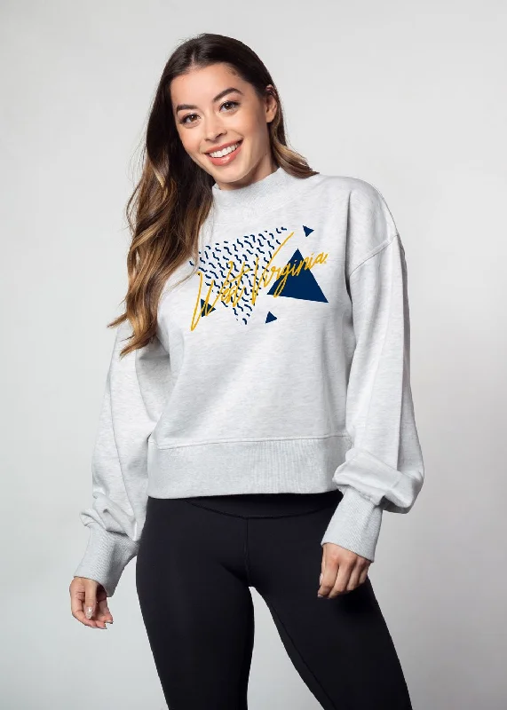 WVU Hailey Sweatshirt Hoodie with Hidden Zipper Minimalist Clean