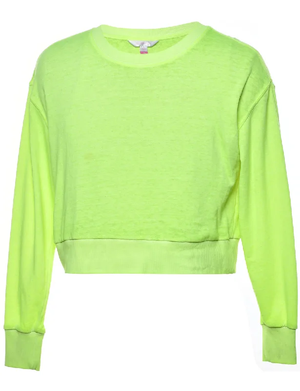 Cropped Plain Sweatshirt - M Oversized Hoodie Comfort Casual