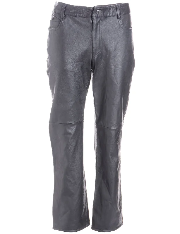 Label Bella Leather Cropped Trouser Trousers Designer Luxury
