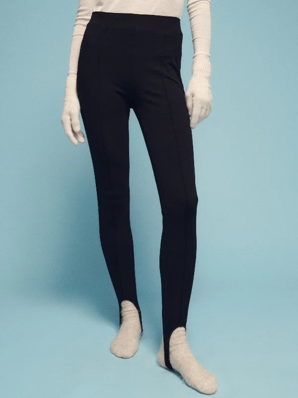 Stirrup Mid Rise Legging Black Trendy Digital Print Leggings