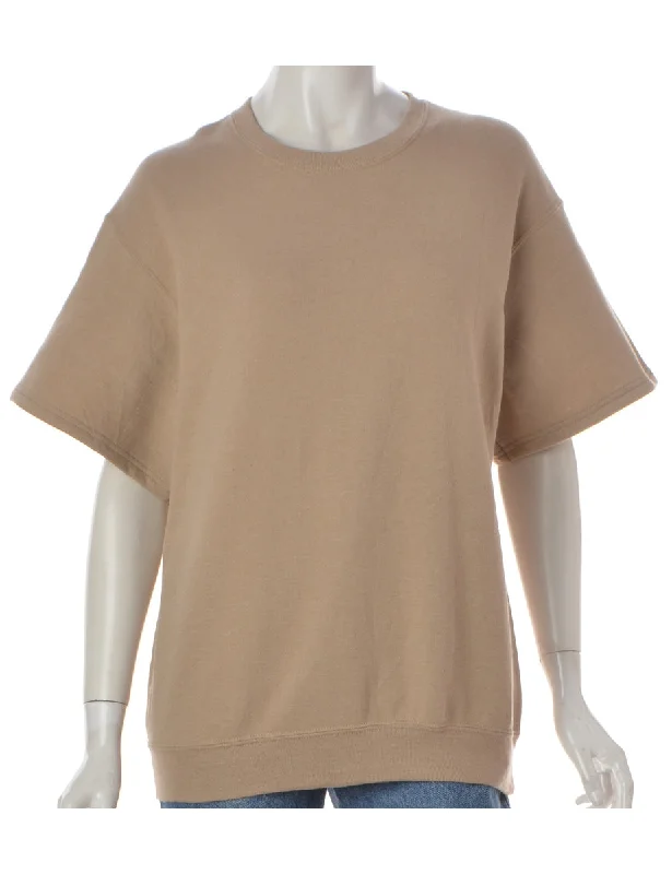 Label Teagan Cropped Sleeve Sweatshirt Hoodie with Hem Raw Edge Edgy Unfinished