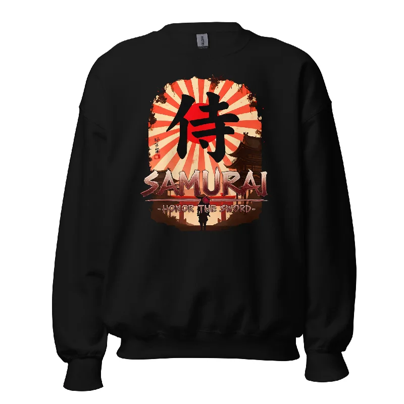 Anime Samurai Warrior Honor The Sword Sweatshirt Long Sleeve Pullover Sweater Boat Neck Sweater Anime Samurai Warrior Honor The Sword Sweatshirt Long Sleeve Pullover Sweater Boat Neck Sweater