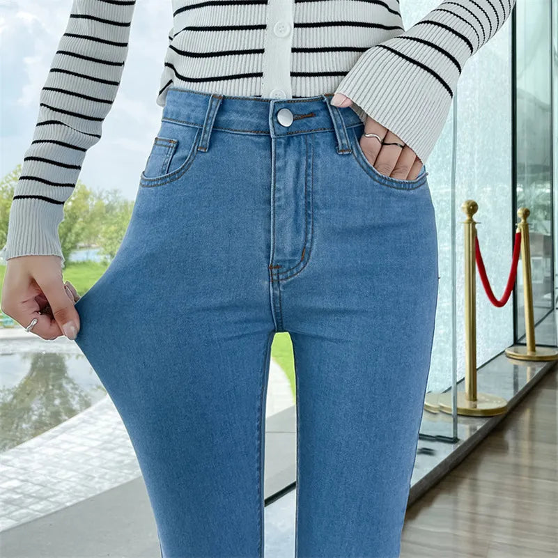 Women Stretch Jeans Lady Slim Skinny Pencil Jeans High Waist Vintage Pants Girls Leggings Straight Leg Korea Fashion Trousers Trousers Yoga Stretchy Women Stretch Jeans Lady Slim Skinny Pencil Jeans High Waist Vintage Pants Girls Leggings Straight Leg Korea Fashion Trousers Trousers Yoga Stretchy