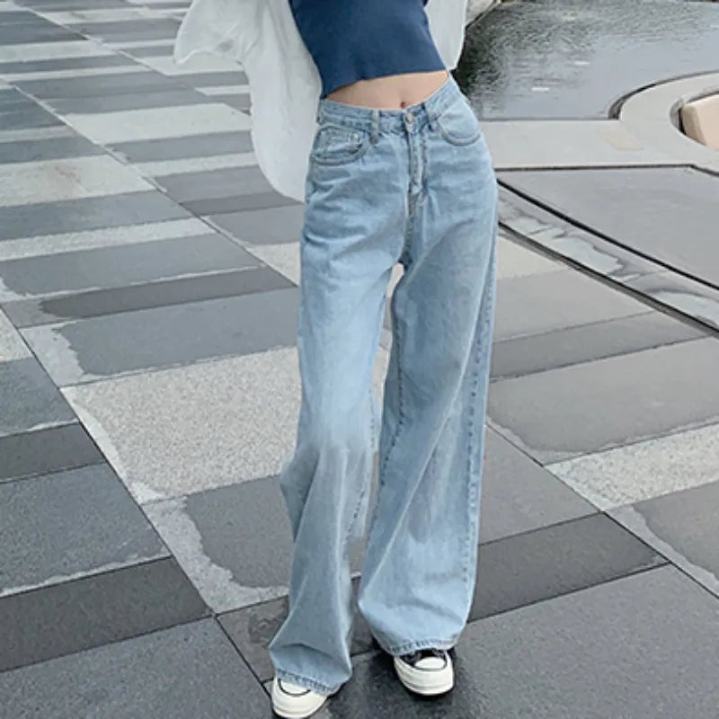 Autumn Spring Jeans Women Denim Pants Vintage Straight Trousers Fashion Female White Black Solid Loose Casual Wide Leg Pants Trousers Exclusive Limited Autumn Spring Jeans Women Denim Pants Vintage Straight Trousers Fashion Female White Black Solid Loose Casual Wide Leg Pants Trousers Exclusive Limited