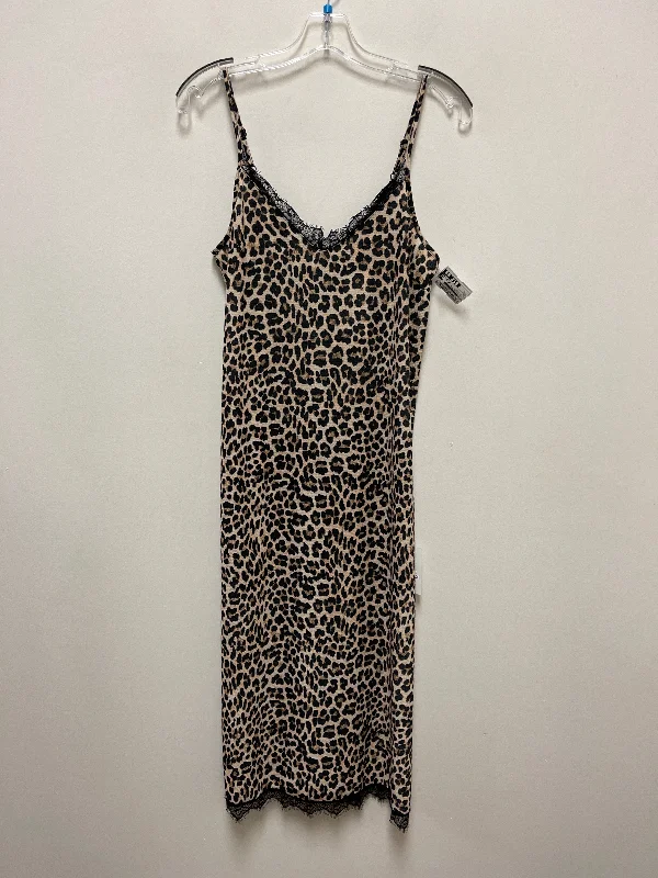 Animal Print Dress Casual Midi Asos, Size S Stylish Striped Midi Dress