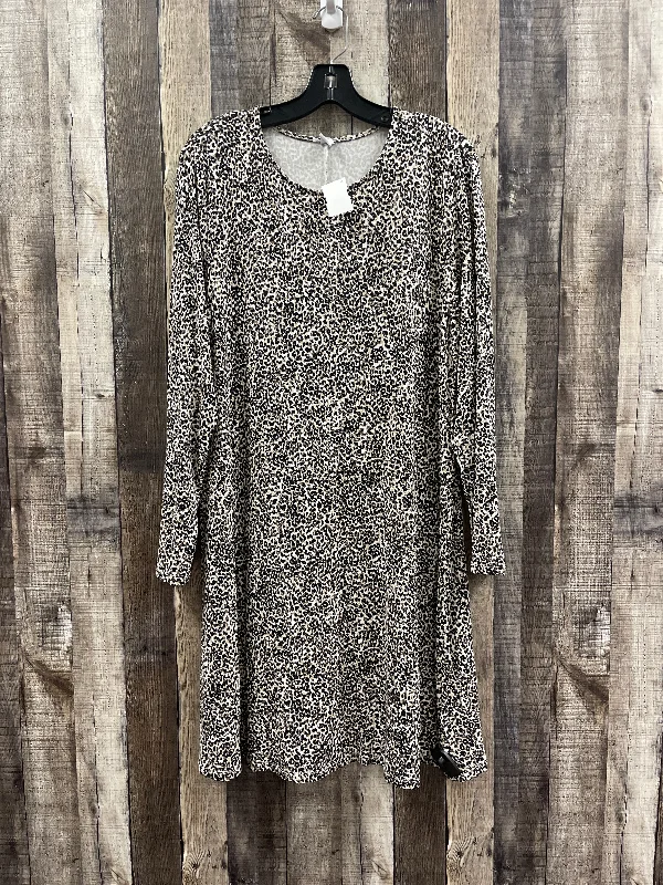 Animal Print Dress Casual Midi Old Navy, Size Xl Elegant Satin Slip Midi Dress