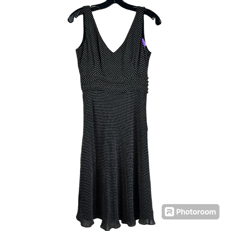 Black Dress Casual Midi Ann Taylor, Size S Trendy Smocked Detail Midi Dress