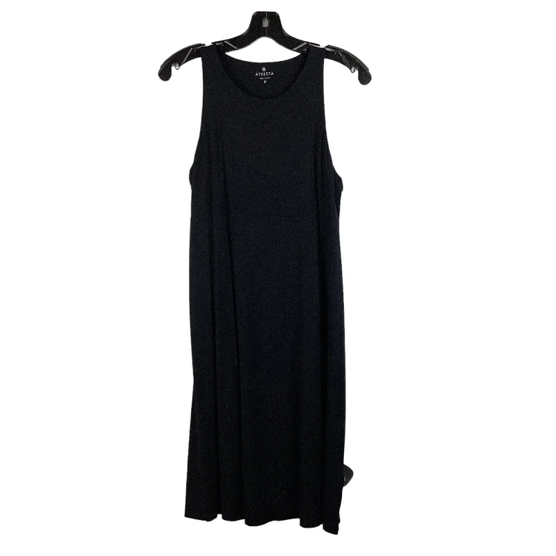 Black Dress Casual Midi Athleta, Size M Fashionable Plaid Midi Dress