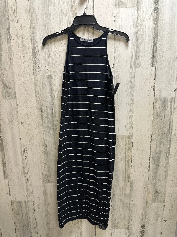 Black Dress Casual Midi Athleta, Size Xxs Comfortable Ribbed Midi Dress