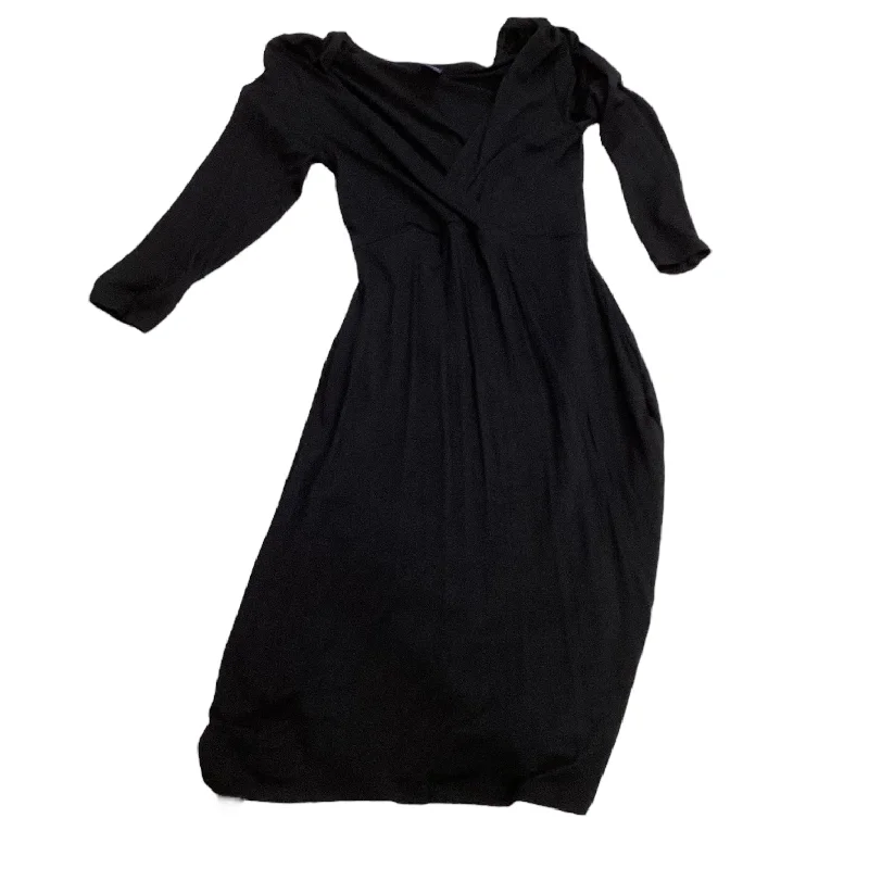 Black Dress Casual Midi Gap, Size Xs Fashionable High-Low Midi Dress