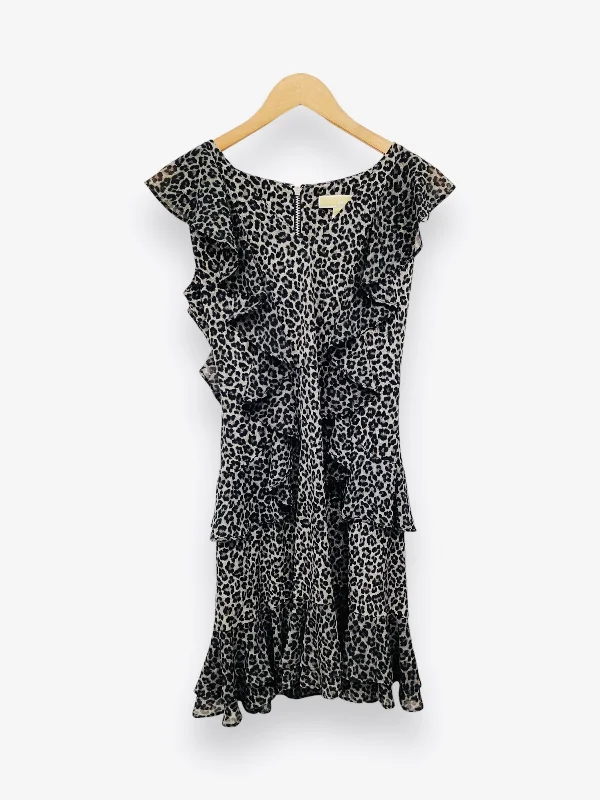 Black Dress Casual Midi Michael By Michael Kors, Size S Comfortable Short Sleeve Midi Dress Black Dress Casual Midi Michael By Michael Kors, Size S Comfortable Short Sleeve Midi Dress