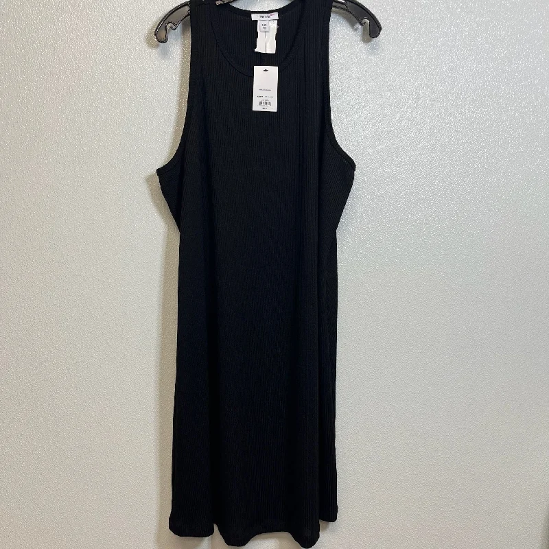 Black Dress Casual Midi Nine West Apparel, Size Xxl Stylish Silk Midi Dress