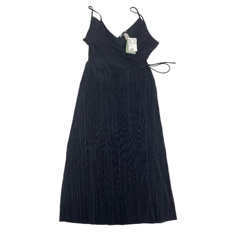 BLACK DRESS PARTY MIDI by H&M Size:S Stylish Long Sleeve Floral Midi Dress