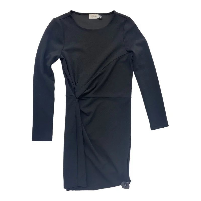 Black Dress Party Midi Rd Style, Size M Cozy Knit Midi Dress
