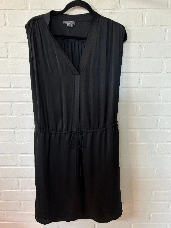Black Dress Party Midi Vince, Size M Comfortable Denim Midi Dress