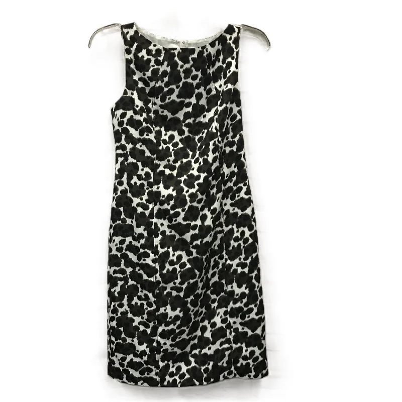 Black & White Dress Casual Midi By Ann Taylor, Size: 0 Trendy Ruched Side Midi Dress Black & White Dress Casual Midi By Ann Taylor, Size: 0 Trendy Ruched Side Midi Dress