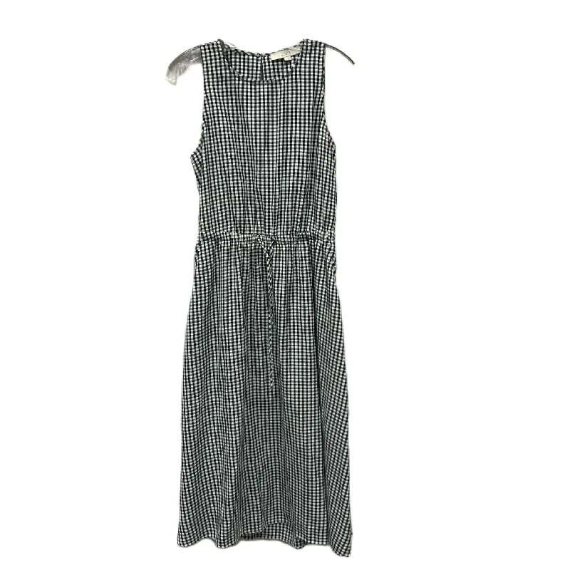 Black & White Dress Casual Midi By Loft, Size: M Trendy Bodycon Midi Dress
