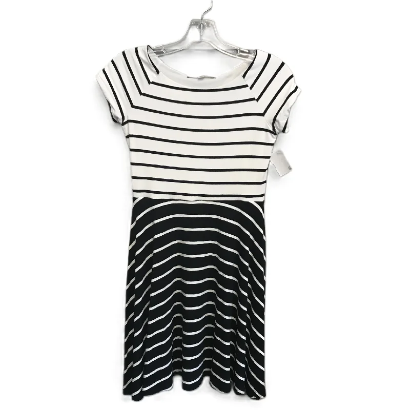 Black & White Dress Casual Midi By Loft, Size: Xs Comfortable Casual Midi Dress