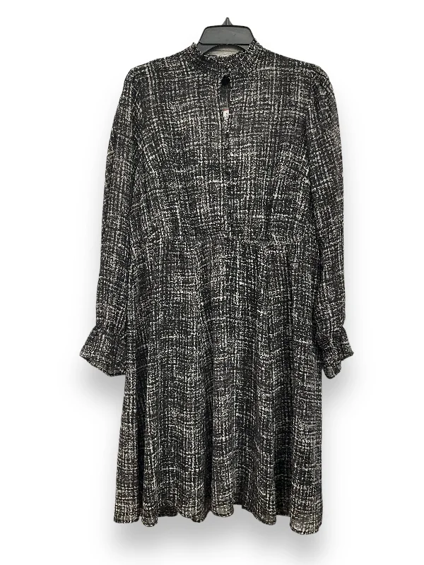 Black & White Dress Casual Midi Torrid, Size L Cozy Wide Strap Midi Dress