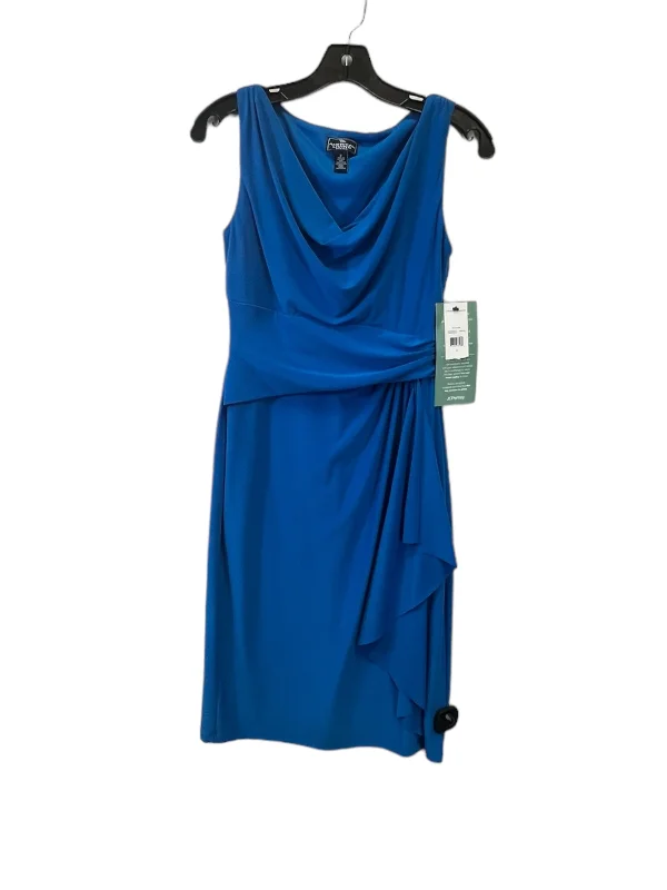 Blue Dress Casual Midi American Living, Size Xs Fashionable Plaid Midi Dress