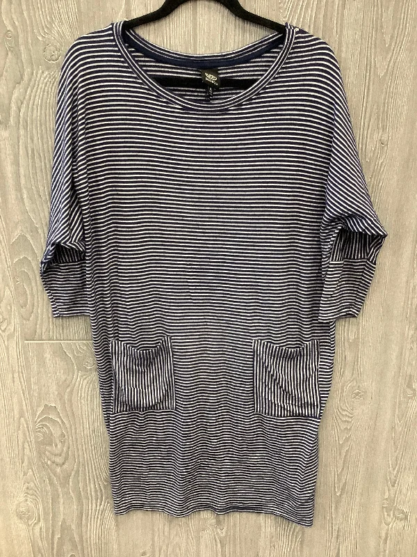 Blue Dress Casual Midi Bobeau, Size Xl Cozy A-Line Midi Dress