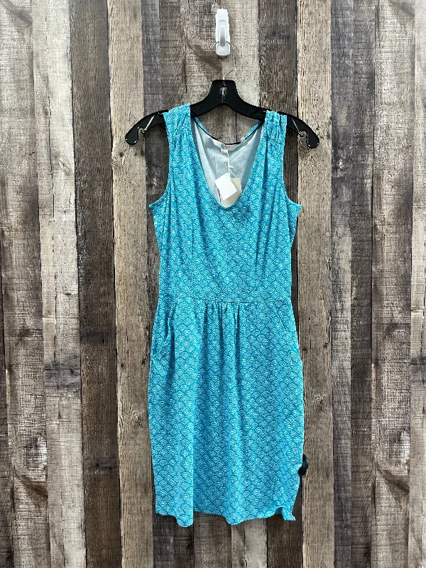 Blue Dress Casual Midi Boden, Size Petite   Xs Stylish Button-Up Midi Dress