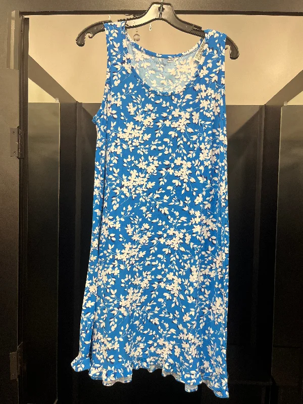 Blue Dress Casual Midi Draper James, Size S Elegant Floral Skirt Midi Dress