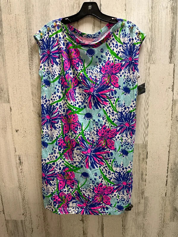Blue Dress Casual Midi Lilly Pulitzer, Size S Stylish Satin Midi Dress