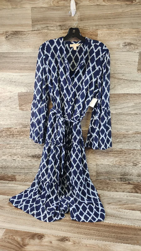 Blue Dress Casual Midi Michael By Michael Kors, Size Xl Stylish Pleated Skirt Midi Dress Blue Dress Casual Midi Michael By Michael Kors, Size Xl Stylish Pleated Skirt Midi Dress