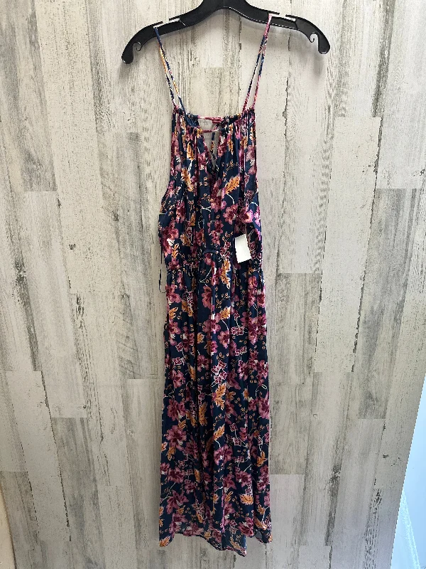 Blue Dress Casual Midi Old Navy, Size Xs Trendy Midi Dress with Belt