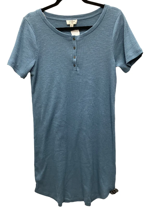 Blue Dress Casual Midi Umgee, Size S Fashionable Wide Leg Midi Dress
