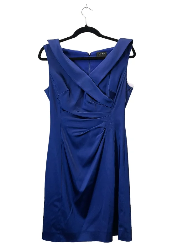 Blue Dress Party Midi Tahari By Arthur Levine, Size S Elegant Puff Sleeve Midi Dress Blue Dress Party Midi Tahari By Arthur Levine, Size S Elegant Puff Sleeve Midi Dress