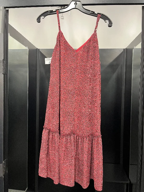 Burgundy Dress Casual Midi Bailey Blue, Size S Trendy Bodycon Midi Dress