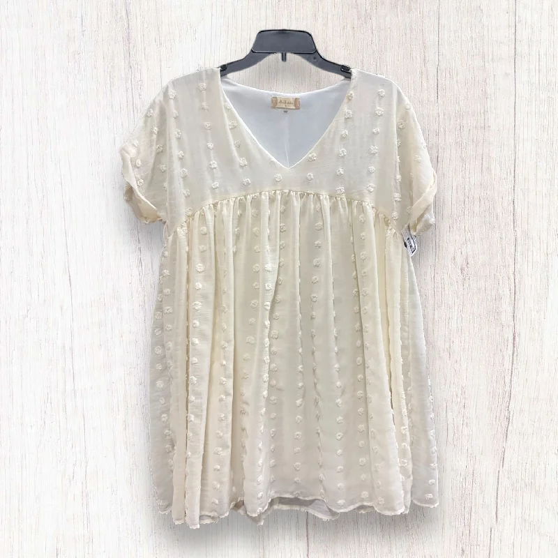 Cream Dress Casual Midi Altard State, Size S Trendy Floral Wrap Midi Dress