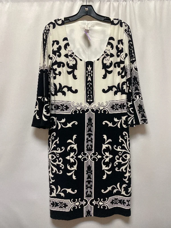 Cream Dress Casual Midi Boston Proper, Size M Classic Black Midi Dress