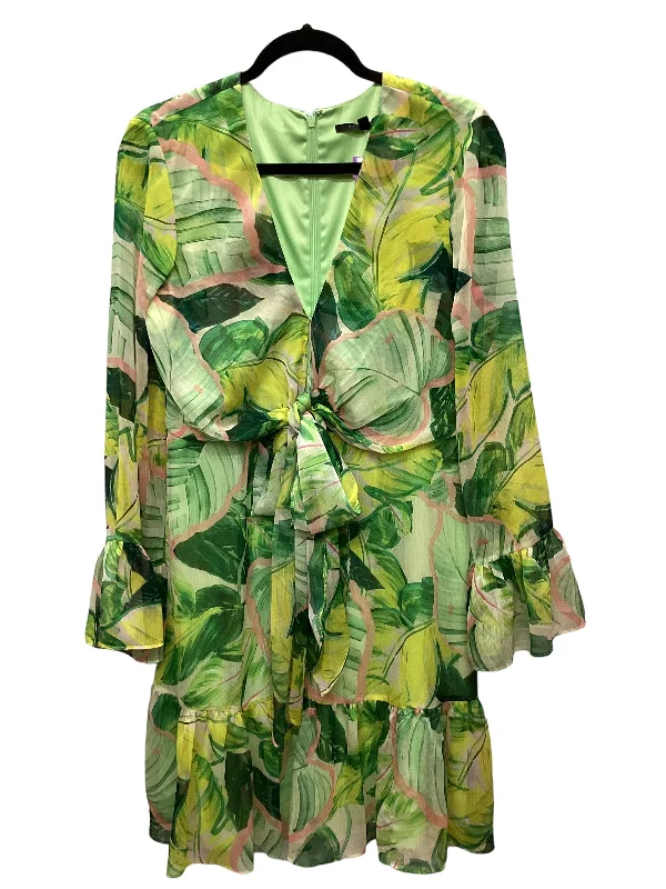 Green Dress Casual Midi Alex Marie, Size 8 Comfortable Ribbed Midi Dress