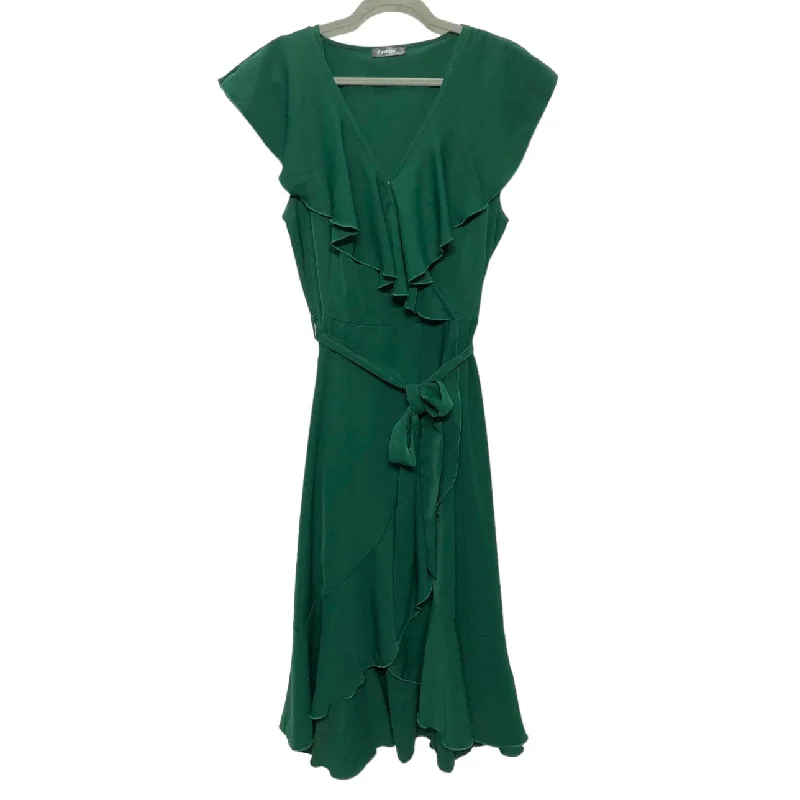 Green Dress Casual Midi Cmf, Size Xxl Fashionable High-Low Midi Dress