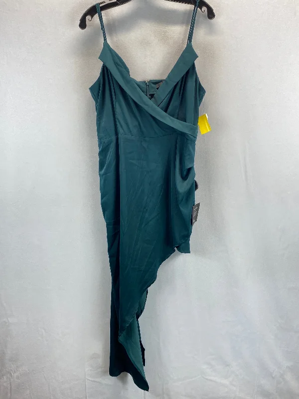 Green Dress Casual Midi Lulus, Size Xl Comfortable Adjustable Strap Midi Dress