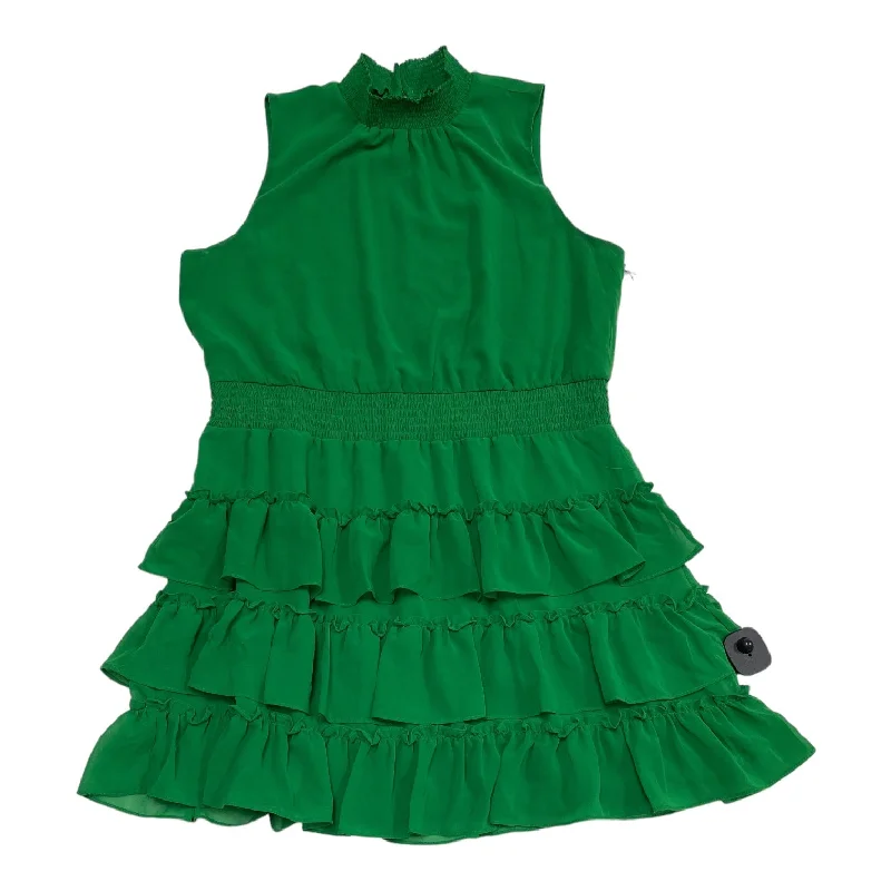 Green Dress Party Midi 1.state, Size Xxl Stylish Midi Dress with Cuffs