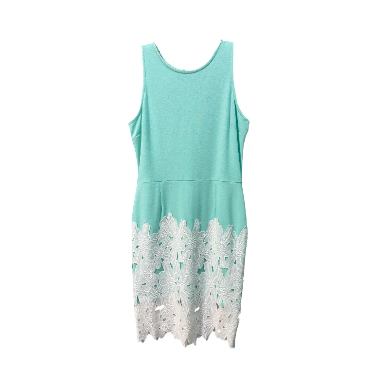 Green & White Dress Casual Midi Cremieux, Size M Stylish Satin Midi Dress