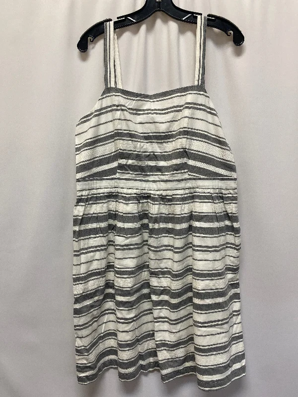Grey Dress Casual Midi Loft, Size L Fashionable Pencil Midi Dress