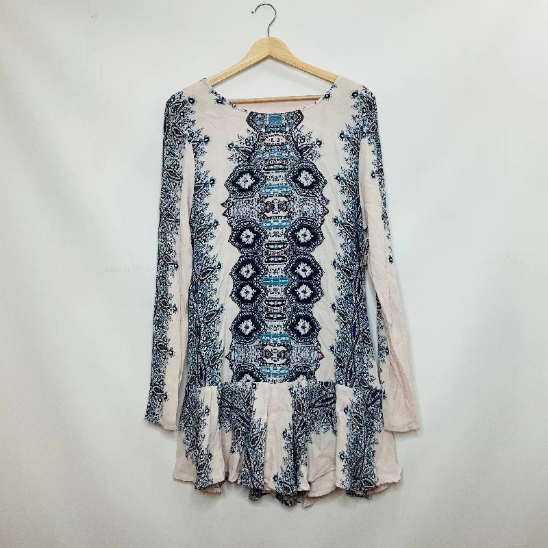 Multi-colored Dress Casual Midi Free People, Size L Trendy Off-Shoulder Button Midi Dress Multi-colored Dress Casual Midi Free People, Size L Trendy Off-Shoulder Button Midi Dress
