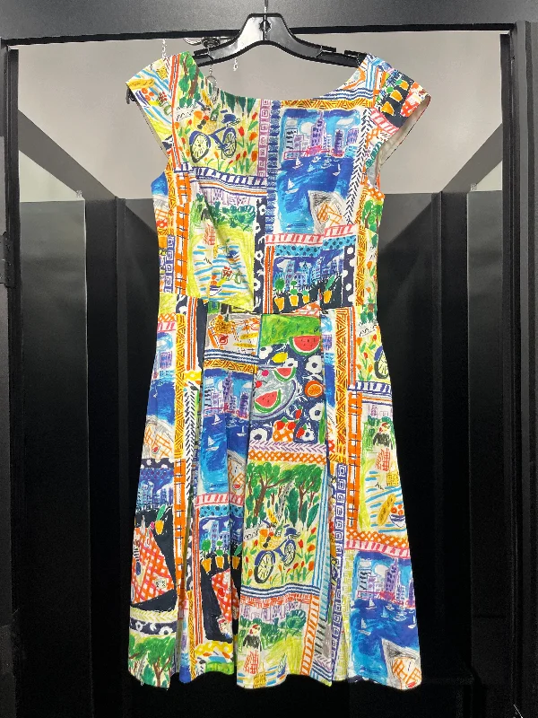 Multi-colored Dress Party Midi Kate Spade, Size S Trendy Ruffled Sleeve Midi Dress
