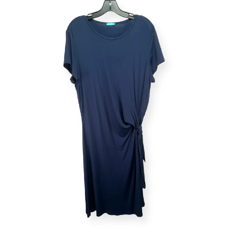 Navy Dress Casual Midi J Mclaughlin, Size Xl Trendy Boho Midi Dress