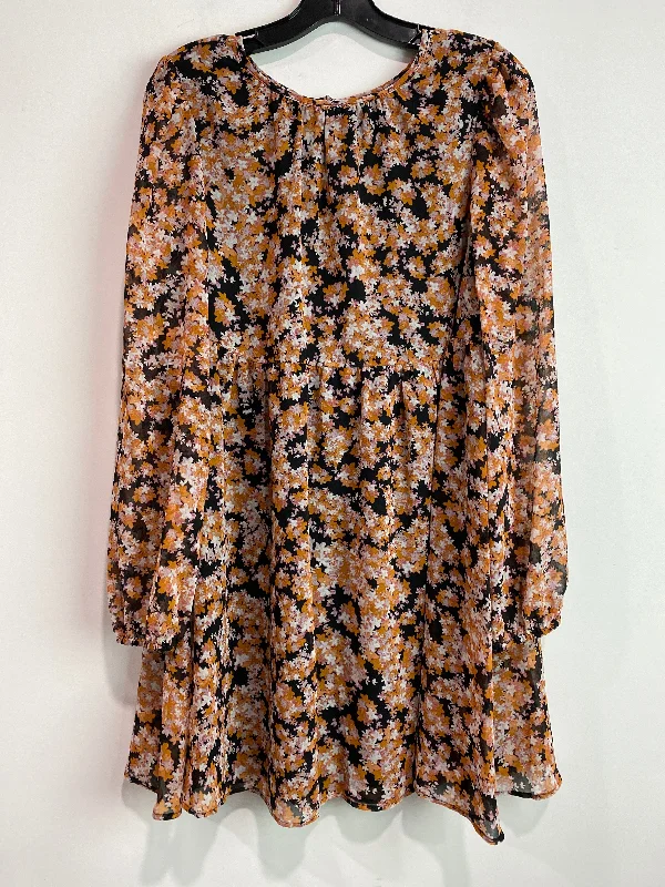 Orange Dress Casual Midi Sanctuary, Size S Cozy A-Line Midi Dress