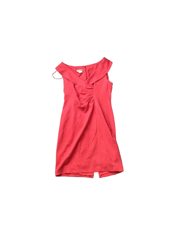 Pink Dress Casual Midi Kay Unger, Size 16 Trendy Mock Neck Midi Dress