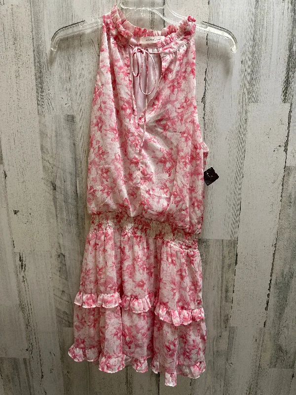 Pink Dress Casual Midi Mustard Seed, Size S Trendy Smocked Waist Midi Dress